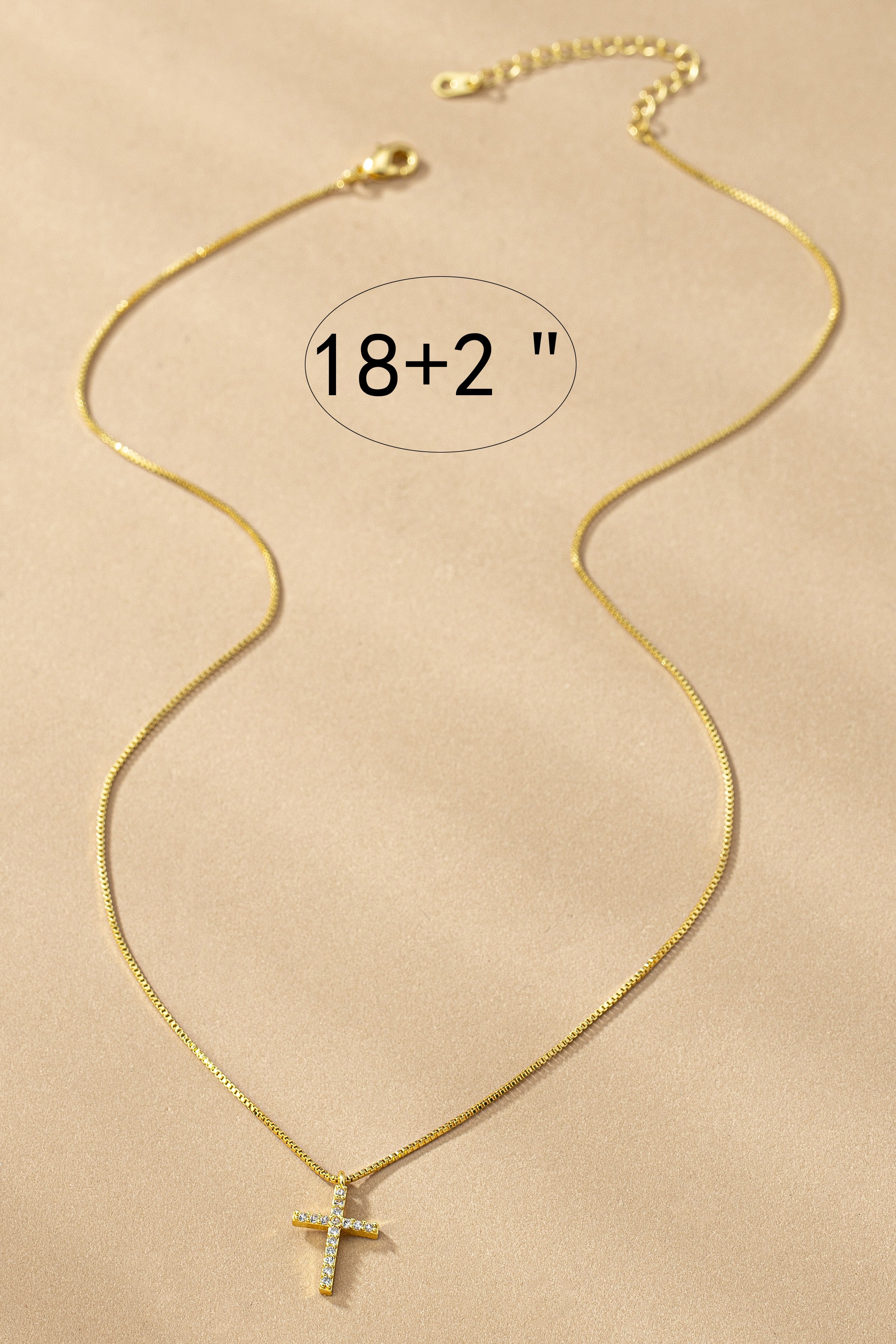 Waterproof Cubic Zirconia Cross Pendant Necklace Set for Women | SEO Optimized Jewelry | Silver & Gold Tone Chains