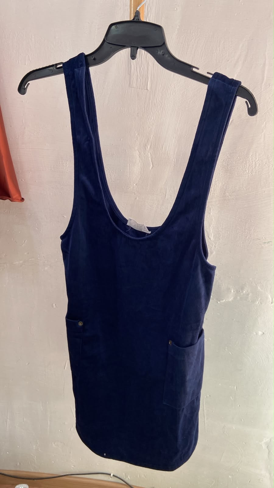 Navy Sleeveless Casual Dress with Pockets