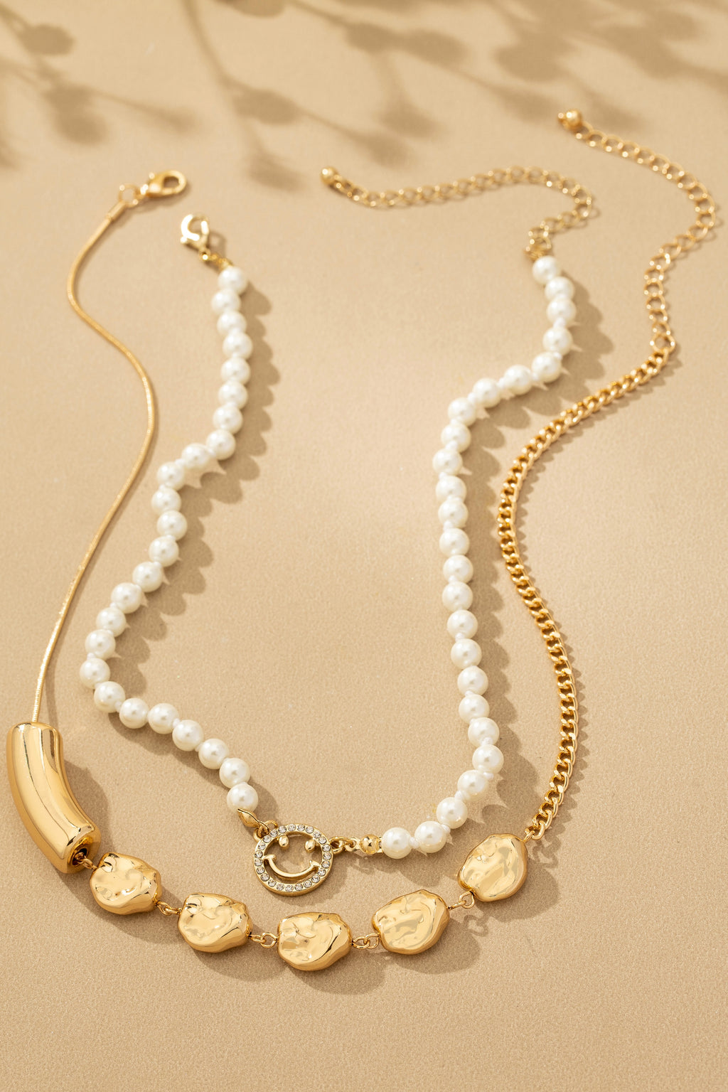 Elegant Pearl & Bead Necklace Set for Women | Layered Choker & Chain Jewelry