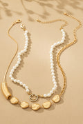 Elegant Pearl & Bead Necklace Set for Women | Layered Choker & Chain Jewelry
