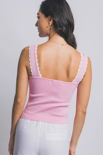 Coquette Aesthetic Sleeveless Pearl Blouse - Elegant Casual Women's Summer Top