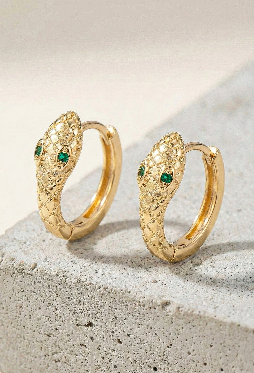 Chic Stainless Steel Snake Huggie Hoop Earrings for Women | Dainty & Hypoallergenic Jewelry