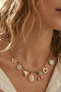 TikTok Viral Gold Chain Necklace - Cute Charms (Hearts, Cherries, Bow) | Aesthetic Jewelry for Women
