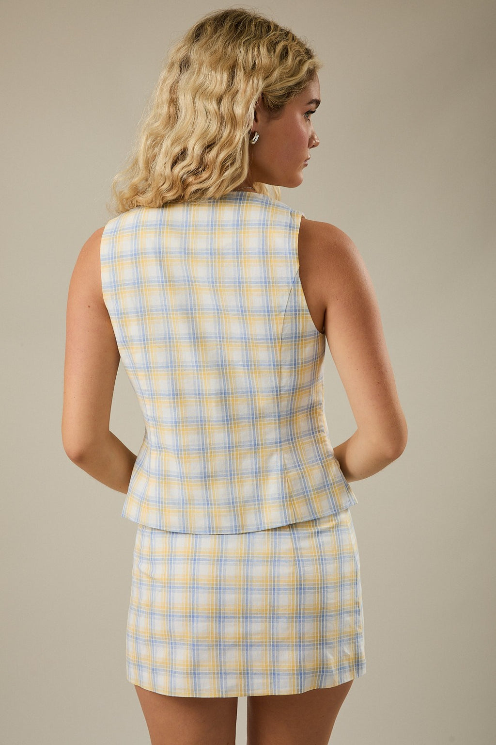 Top With Button Up Fastening With Mini Skirt
