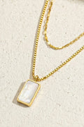 TikTok Viral! ✨ Delicate Brass Box Chain Mop Pendant Necklace | Shiny Gold Plated | Perfect Gift for Her