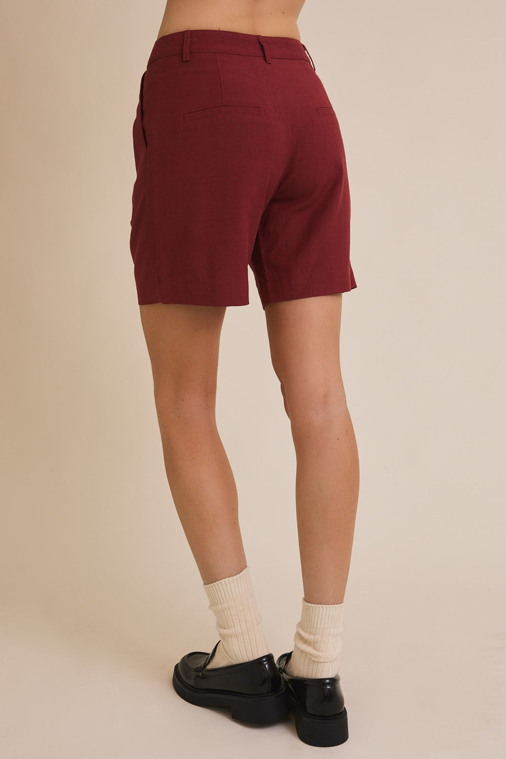 Pleated Bermuda Shorts