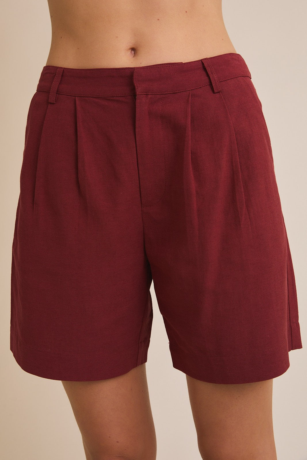 Pleated Bermuda Shorts