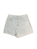 Light Blue High-Waist Denim Shorts with Pockets