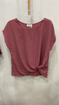 Rose Short Sleeve Knotted Top