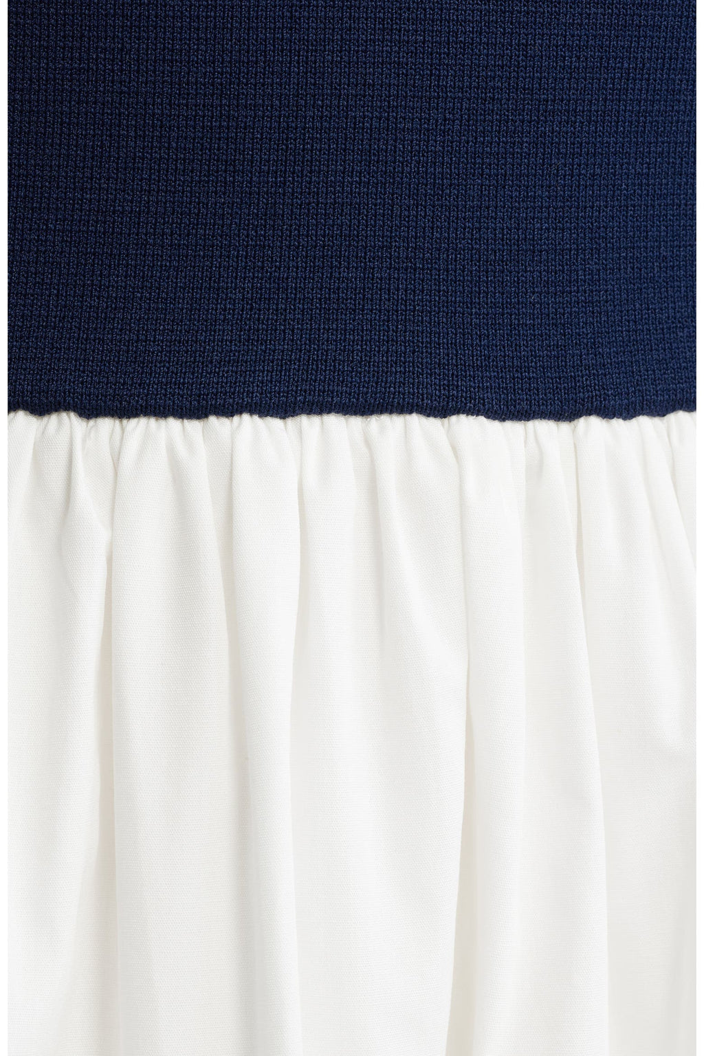Navy Sleeveless A-Line Midi Dress with Pleated Skirt