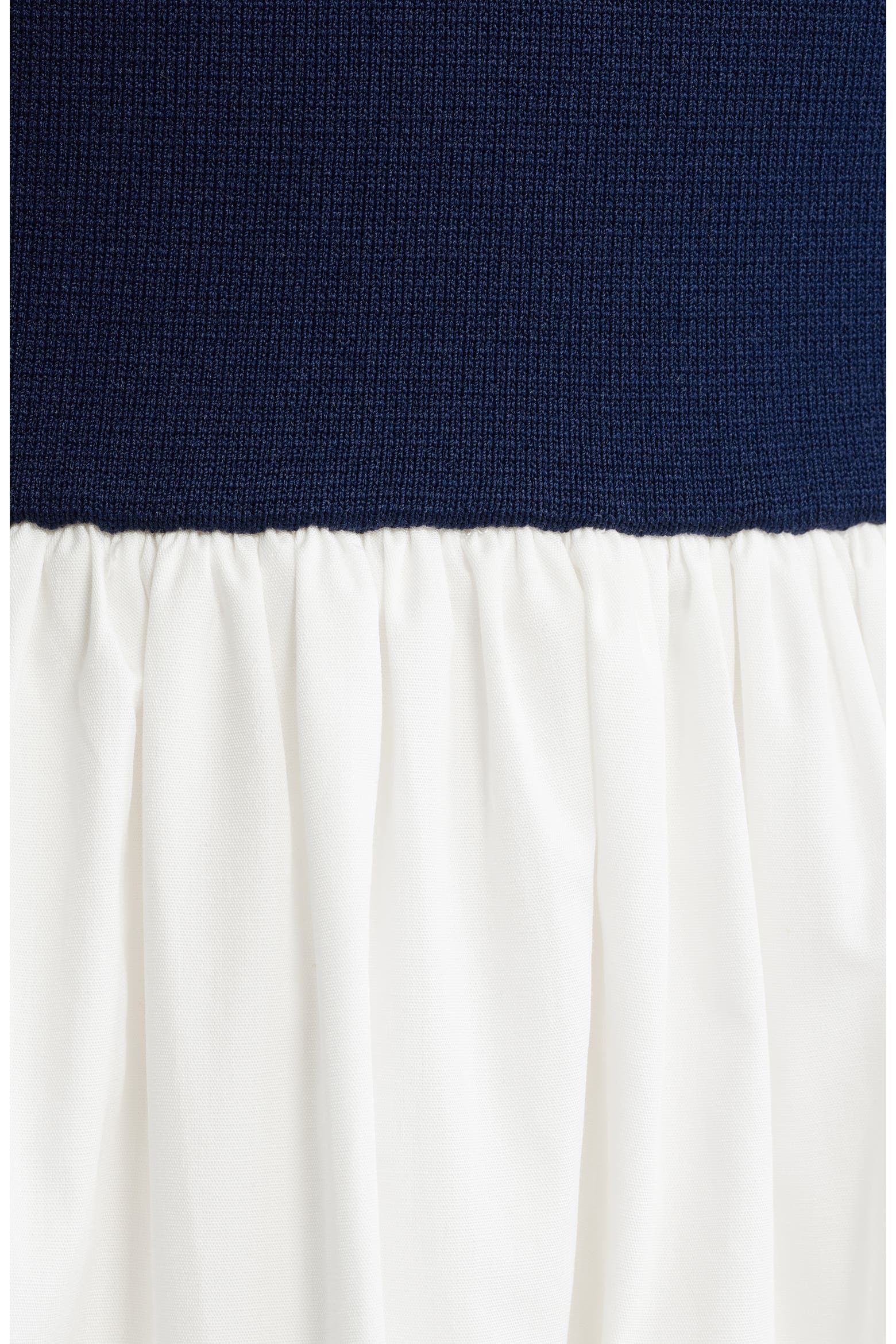 Navy Sleeveless A-Line Midi Dress with Pleated Skirt