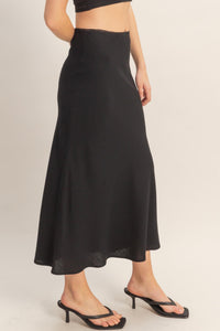 Women’s Natural Cotton Linen Maxi Skirt – High Waist A-Line Flowy Skirt