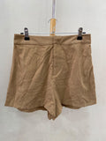 Beige High-Waist Shorts with Relaxed Fit