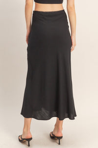 Women’s Natural Cotton Linen Maxi Skirt – High Waist A-Line Flowy Skirt