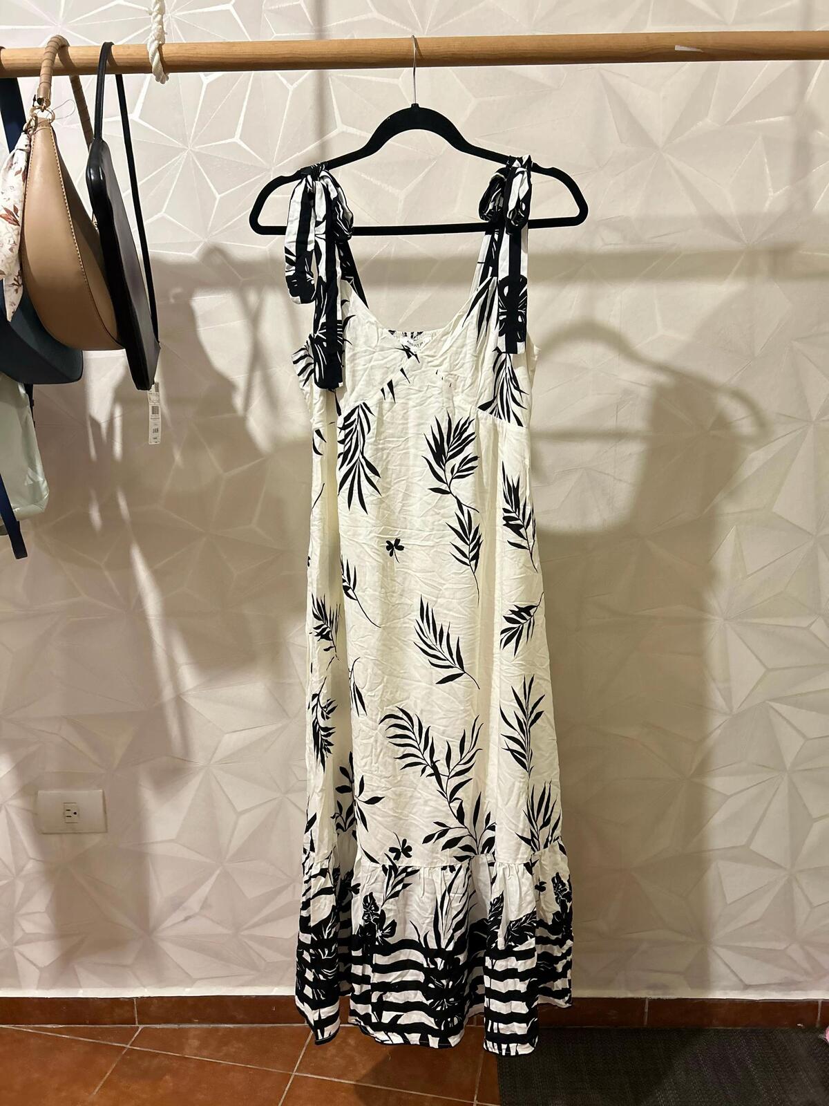 Cream Floral Spaghetti Strap Maxi Dress with Ruffle Hem