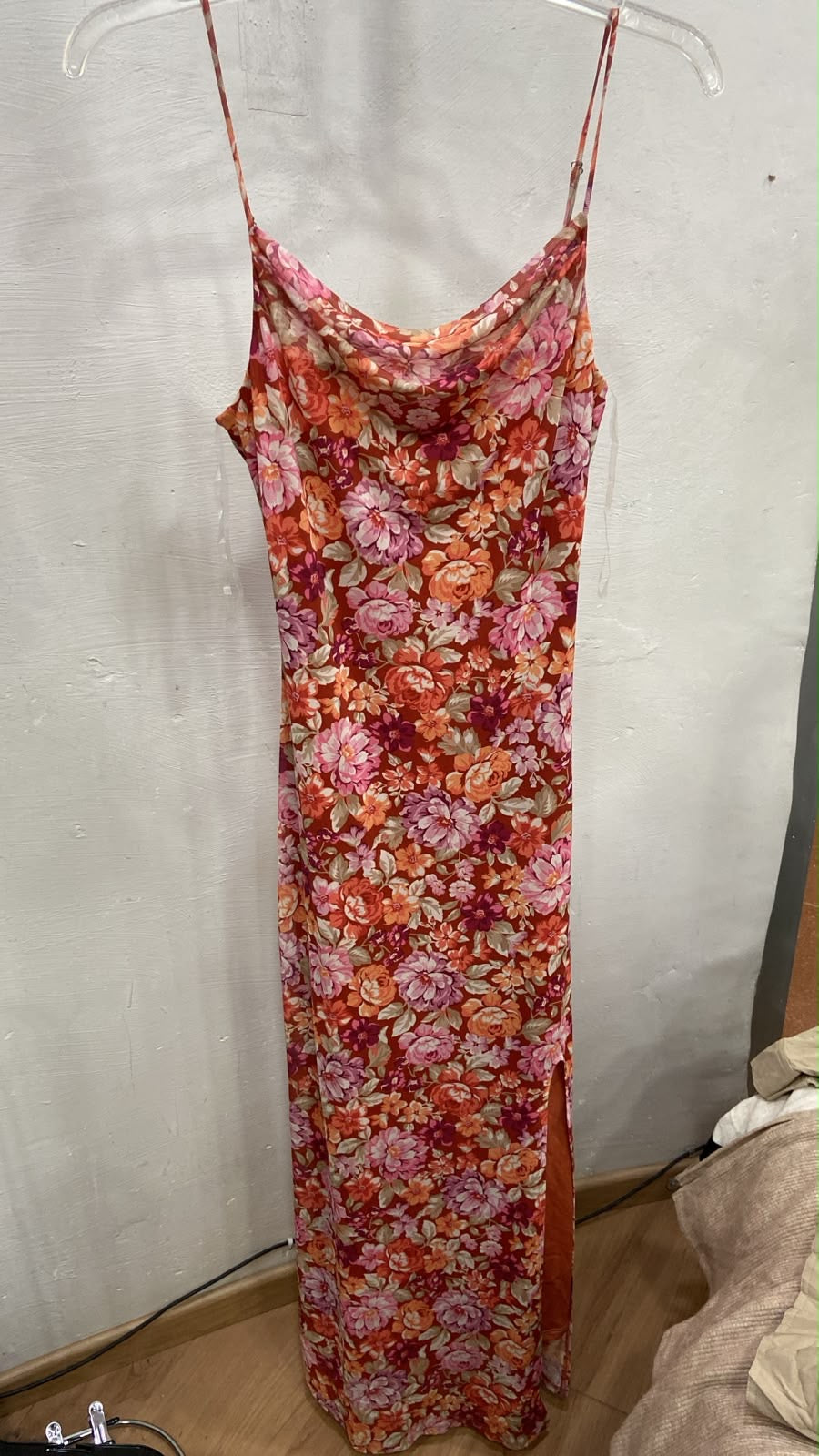 Floral Sleeveless Maxi Dress with Side Slit