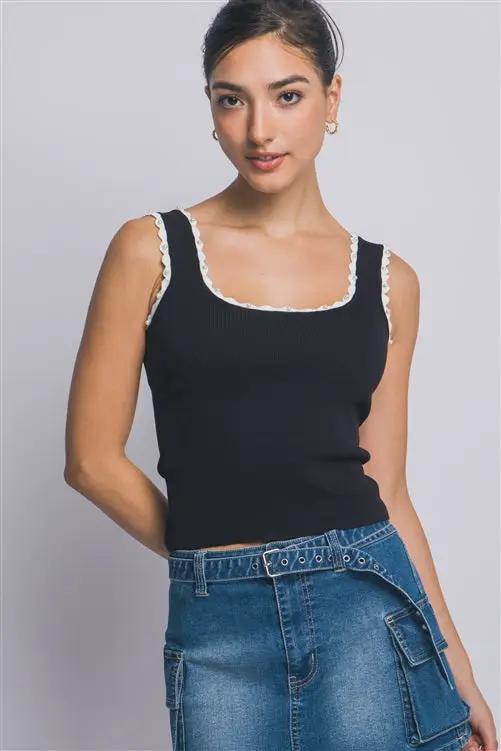 Coquette Aesthetic Sleeveless Pearl Blouse - Elegant Casual Women's Summer Top