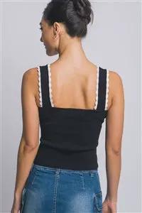 Coquette Aesthetic Sleeveless Pearl Blouse - Elegant Casual Women's Summer Top