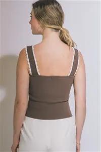 Coquette Aesthetic Sleeveless Pearl Blouse - Elegant Casual Women's Summer Top