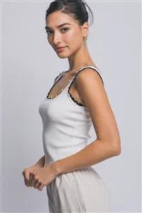 Coquette Aesthetic Sleeveless Pearl Blouse - Elegant Casual Women's Summer Top