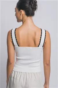 Coquette Aesthetic Sleeveless Pearl Blouse - Elegant Casual Women's Summer Top