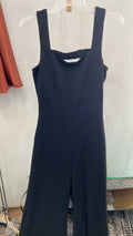 Black Sleeveless Jumpsuit with Square Neckline