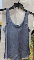 Blue Sleeveless Tank Top with Smooth Texture