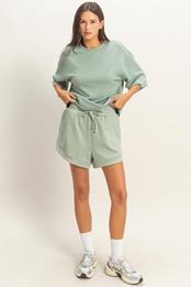 DOUBLE ZERO - Elasticized Waist Loose Shorts