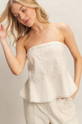 Peplum Tube Top