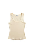 Yanet Collection Shop cream fitted tank top with a scoop neckline in soft, stretchy fabric for versatile layering.