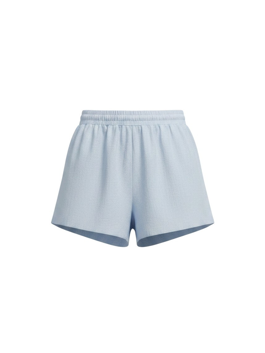 Yanet Collection Shop light blue textured athletic shorts with an elastic waistband for a comfortable fit.