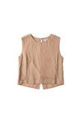 Yanet Collection Shop peach sleeveless top with a round neckline and unique textured fabric in a relaxed fit.