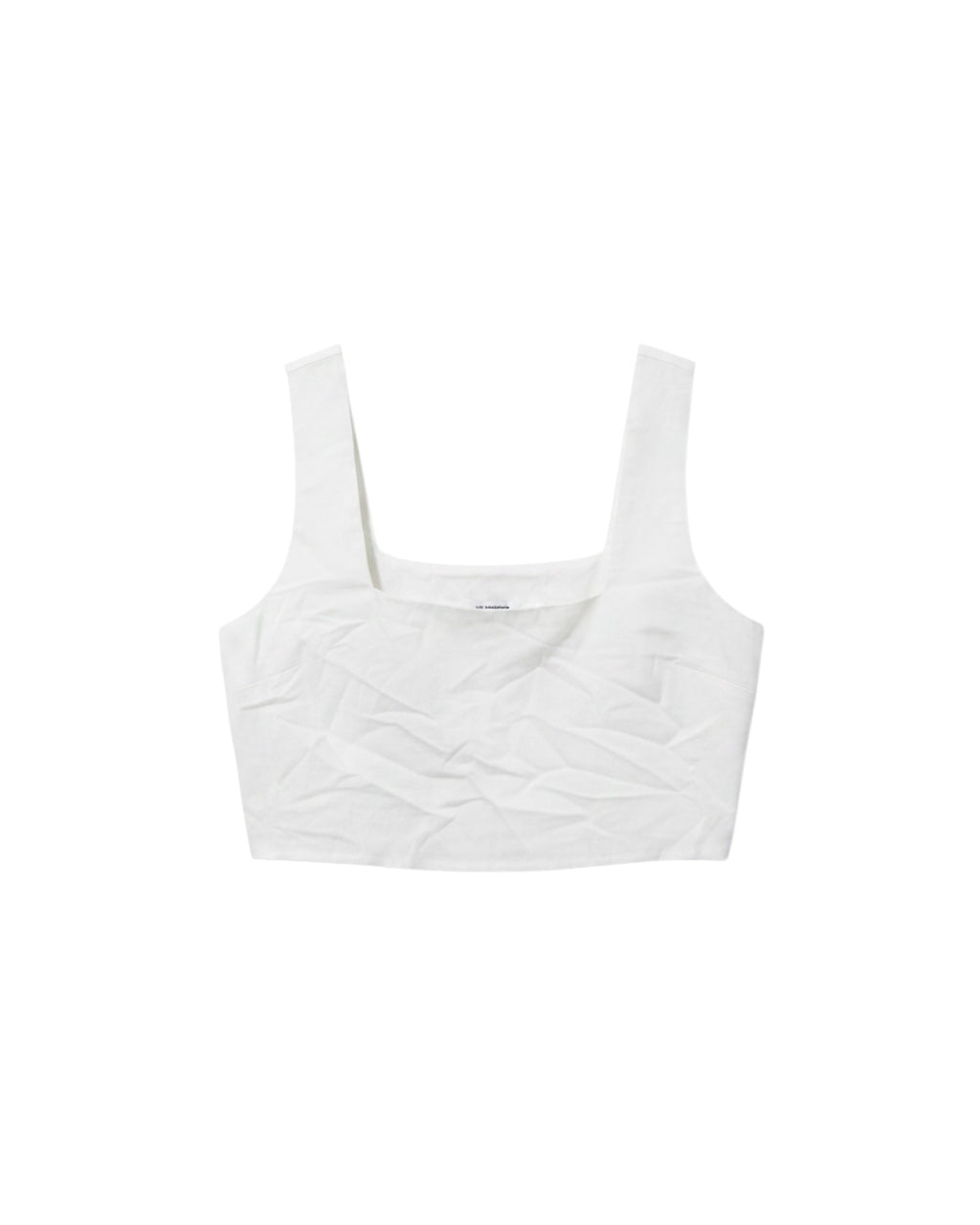 Yanet Collection Shop white sleeveless square neck crop top in lightweight fabric